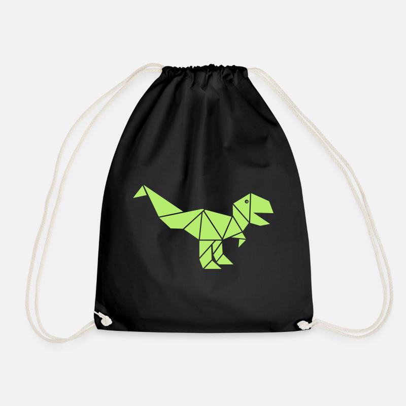 Origami - Drawstring Bag - black
