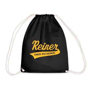 Reiner – Einer Wie Keiner! (Vorname / Name) - Turnbeutel - Schwarz - Vorne