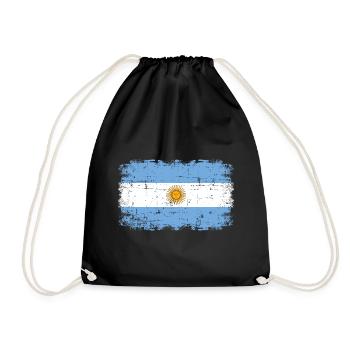 Argentina - Drawstring Bag - black - Front