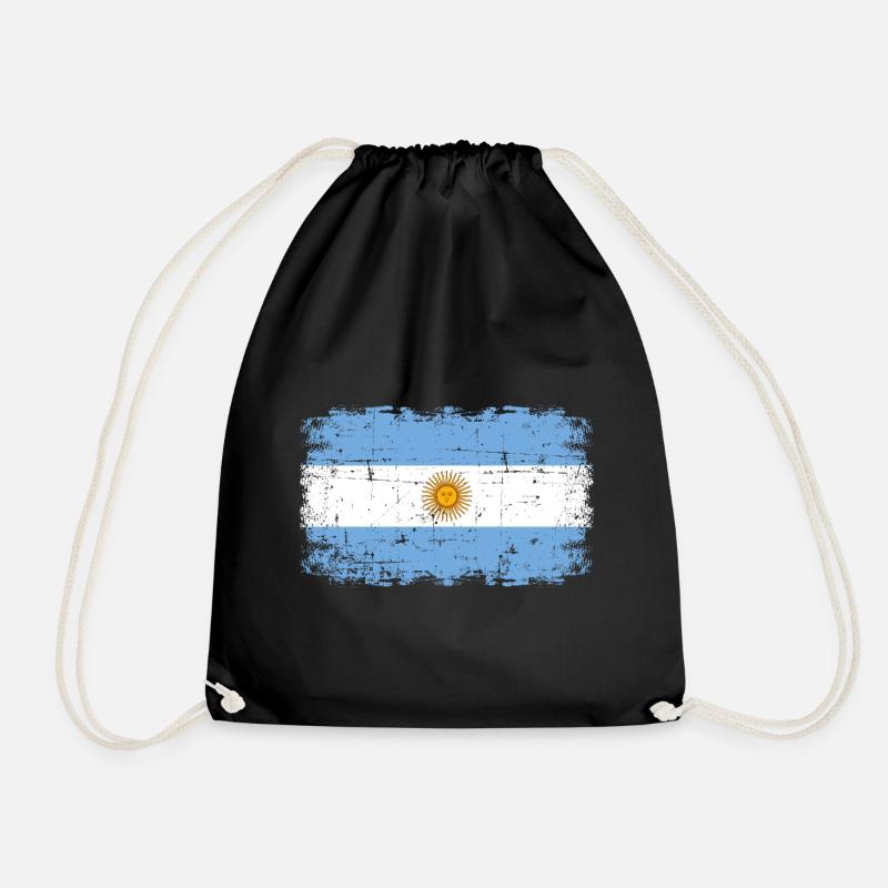 Argentinien - Turnbeutel - Schwarz