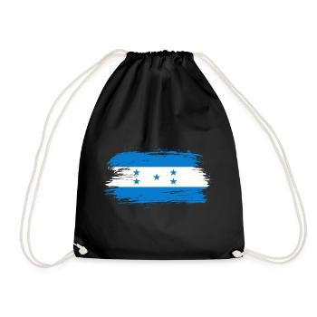 Honduras flag - Drawstring Bag - black - Front