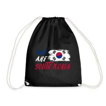 We are South Korea - Drawstring Bag - black - Front