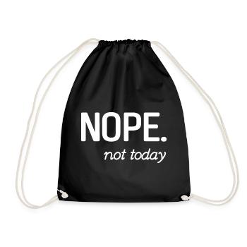 Minimalistisches, inspirierendes Zitat-Design - Turnbeutel - Schwarz - Vorne