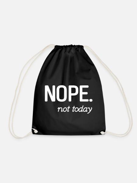 Minimalist Inspirational Quote Design - Drawstring Bag - black