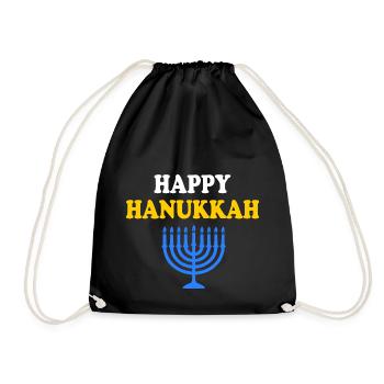 HAPPY HANUKKAH - Sac de sport léger - noir - Devant