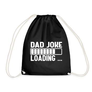 Dad Joke Loading - Turnbeutel - Schwarz - Vorne