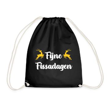 Happy Fissa Days - Drawstring Bag - black - Front