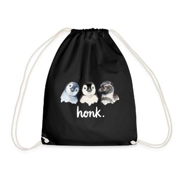 Funny chatter of penguins - Drawstring Bag - black - Front