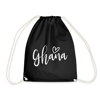 Ghana Heart Women's Love Ghana - Turnbeutel - Schwarz - Vorne