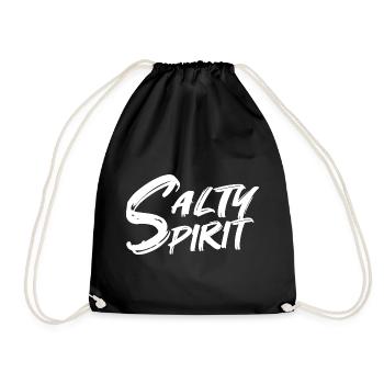 Salty Spirit Funny Sarcastic Quote Sarcasm Humor - Drawstring Bag - black - Front