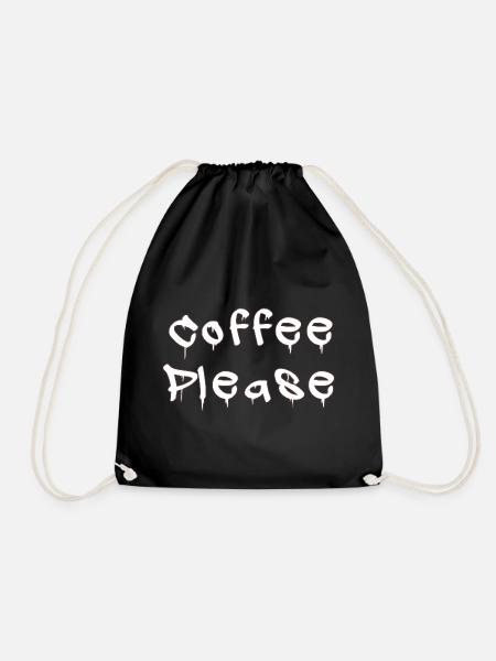COFFEE_PLEASE - Turnbeutel - Schwarz