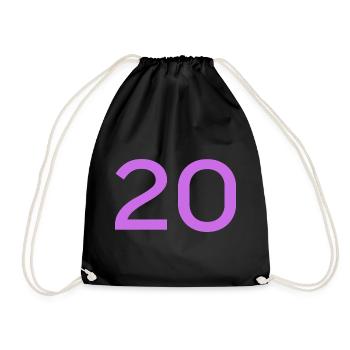 20 - Turnbeutel - Schwarz - Vorne