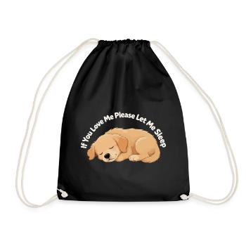 Chiot endormi - Sac de sport léger - noir - Devant