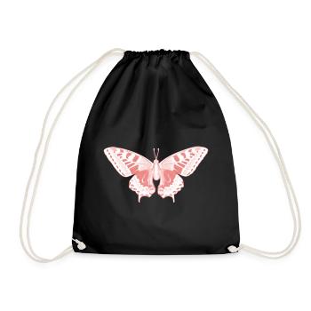 Papillon Rose Éthérée - Sac de sport léger - noir - Devant