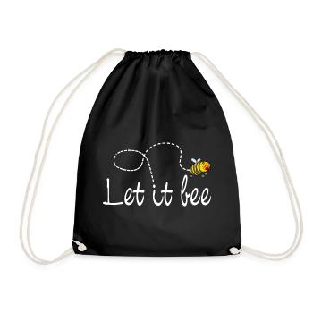 Biene Let it be - Turnbeutel - Schwarz - Vorne