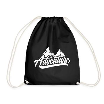 Scénario d’aventure en montagne : motif sommital - Sac de sport léger - noir - Devant