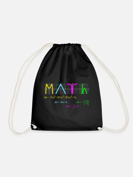 Math with Functions colored - Sac de sport léger - noir