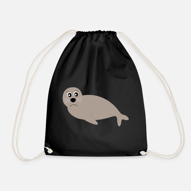 phoques phoques phoques animaux - Sac de sport léger - noir