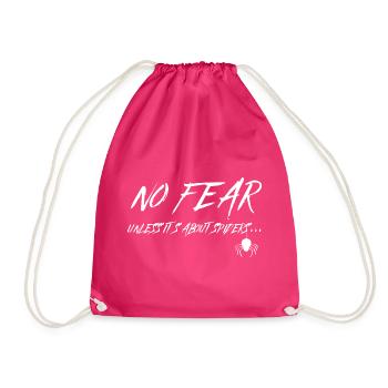 No Fear - Drawstring Bag - fuchsia - Front