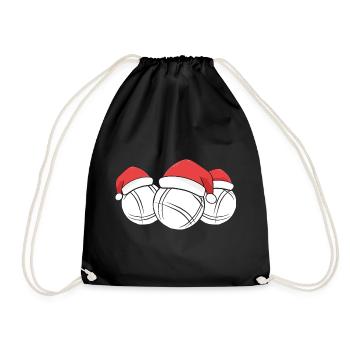 Boule Santa Tenue de pétanque pour Bouler pour boules - Sac de sport léger - noir - Devant