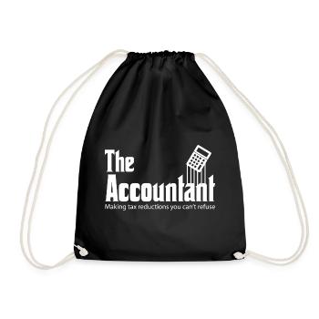 Accountant Funny CPA Gift Accountant Humor Spoof - Drawstring Bag - black - Front