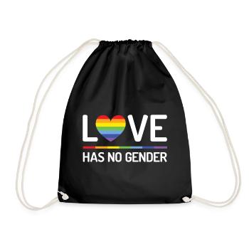 Pride Month - Love Has No Gender - Drawstring Bag - black - Front