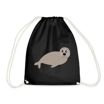 Sceaux, phoques, phoques, phoques animaux - Sac de sport léger - noir - Devant