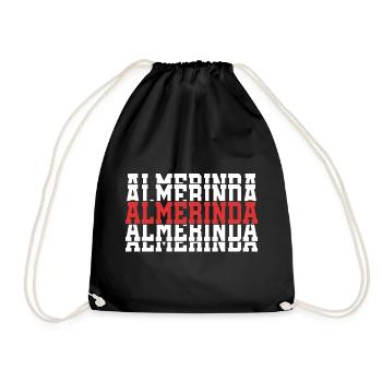 Almerinda t-shirt gift t-shirt stacked text - Drawstring Bag - black - Front