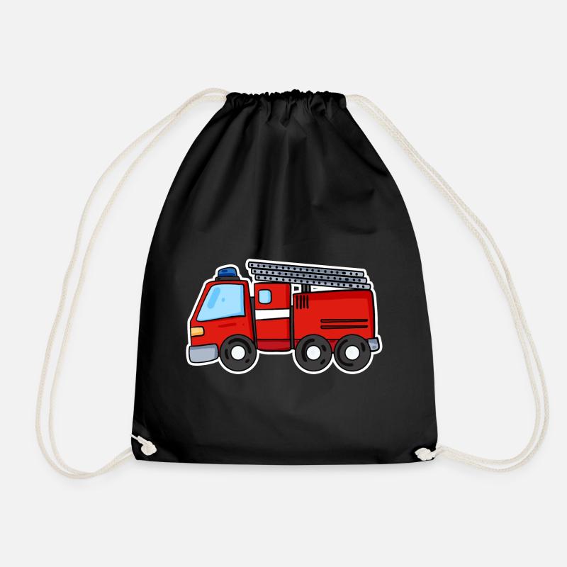 Feuerwehr Auto - Turnbeutel - Schwarz