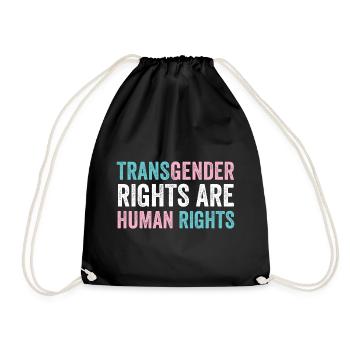 LGBTQ Pride Month - Transgender-Rechte sind menschlich R - Turnbeutel - Schwarz - Vorne