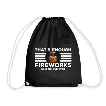 Pyro Football Fireworks - Drawstring Bag - black - Front