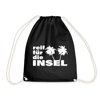 READY FOR THE ISLAND - Drawstring Bag - black - Front