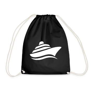 Minimalist Cruise Cruise Silhouette - Drawstring Bag - black - Front