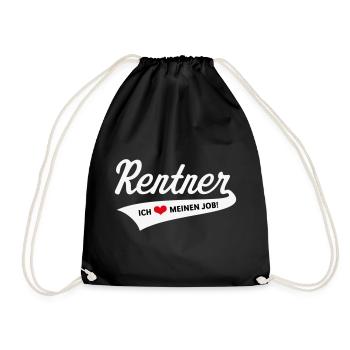 Rentner – Ich Liebe Meinen Job! (Ruhestand / 3C) - Turnbeutel - Schwarz - Vorne
