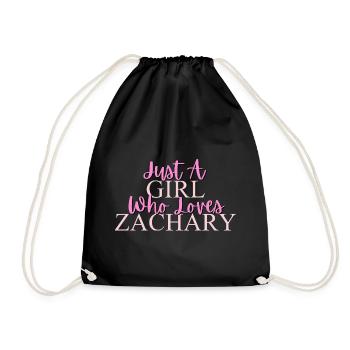 Empowering Girl's Love for Zachary - Drawstring Bag - black - Front