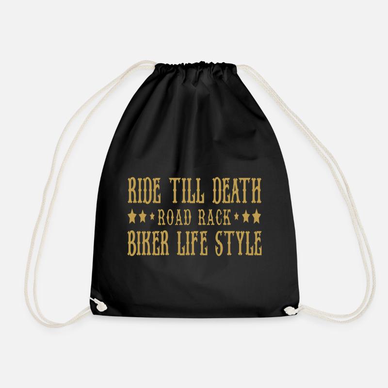 Ride till death Biker - Turnbeutel - Schwarz