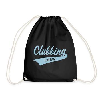Clubbing Crew (Party / Celebrations / Dancing / Skyblue) - Drawstring Bag - black - Front