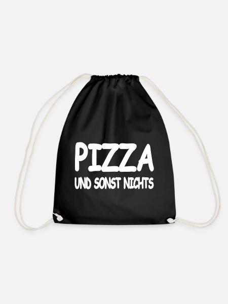 Pizza - Turnbeutel - Schwarz