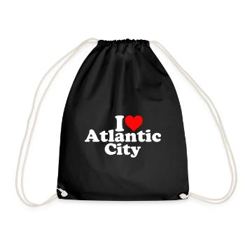 J’adore Atlantic City - USA - New Jersey - Amérique - Sac de sport léger - noir - Devant