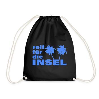 READY FOR THE ISLAND - Drawstring Bag - black - Front
