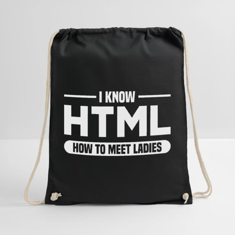 HTML Humor Code Programmierer Spruch Turnbeutel