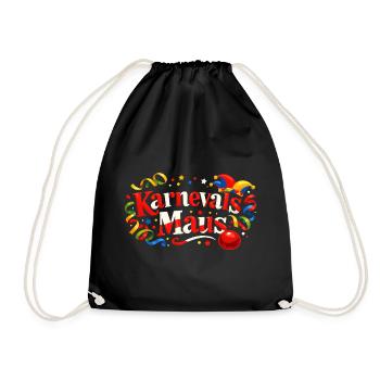 Karnevalsmaus Geschenk - Für Köln Fans - Turnbeutel - Schwarz - Vorne
