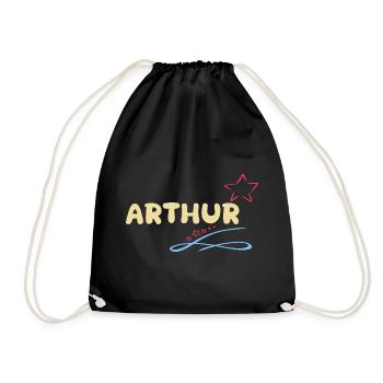 Arthur - Drawstring Bag - black - Front