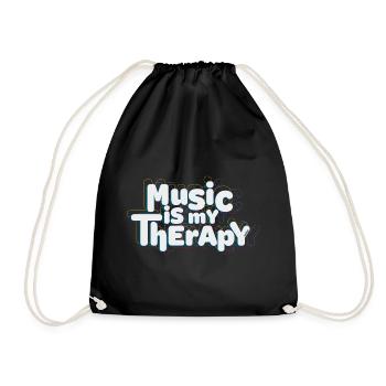 La musique est ma thérapie - Sac de sport léger - noir - Devant