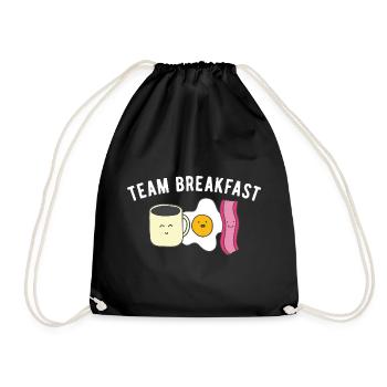 Team Breakfast Crew - Drawstring Bag - black - Front