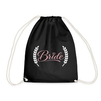 Bride - Drawstring Bag - black - Front