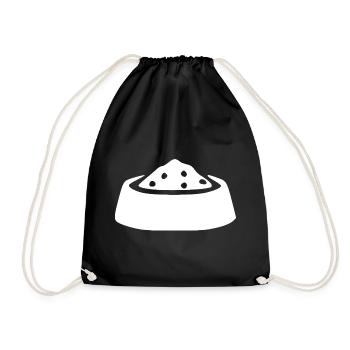 Bowl Pet Gift - Drawstring Bag - black - Front