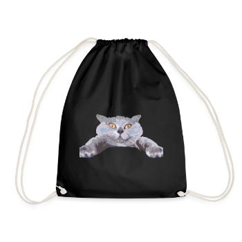 Chat - - Sac de sport léger - noir - Devant