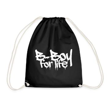 bboy lifestyle graffiti breakdance crew Symbol - Turnbeutel - Schwarz - Vorne