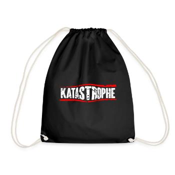 Katastrophe lustiger Spruch T-Shirt - Turnbeutel - Schwarz - Vorne
